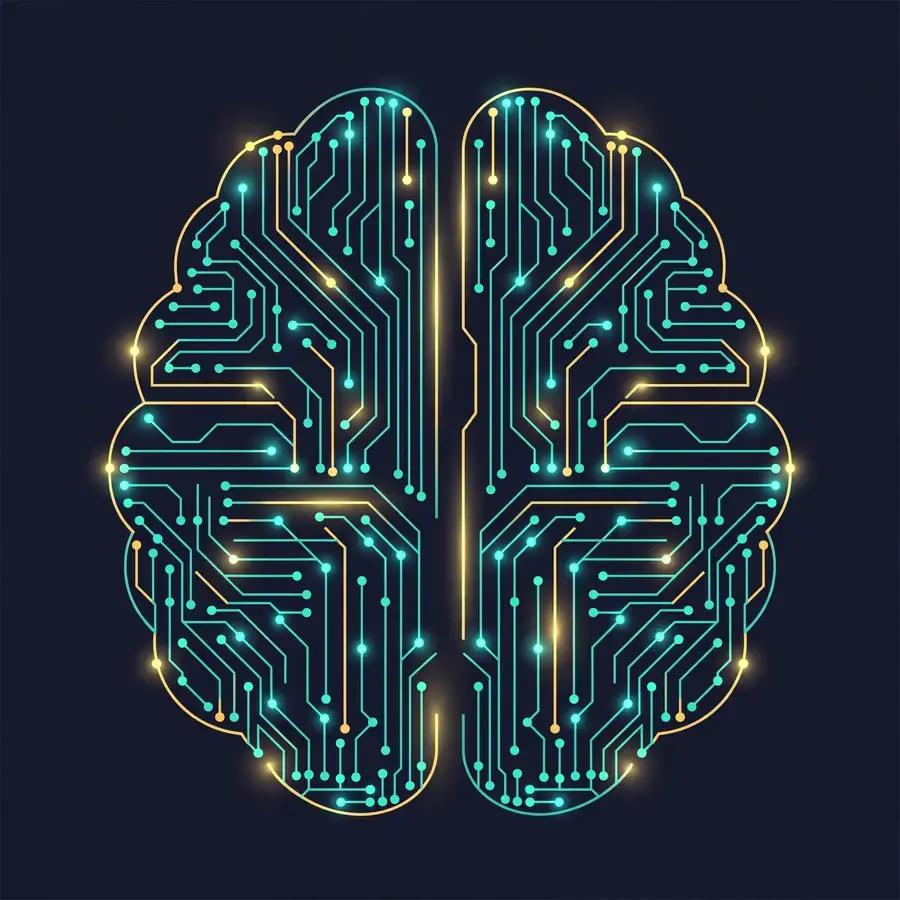 AI SEO services concept with neural network