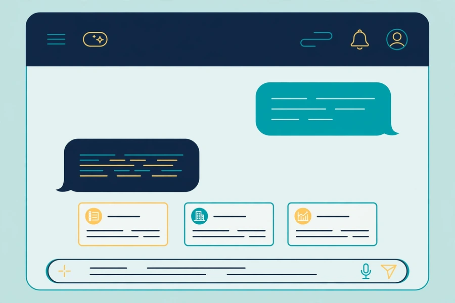 AI chat interface showing business citations