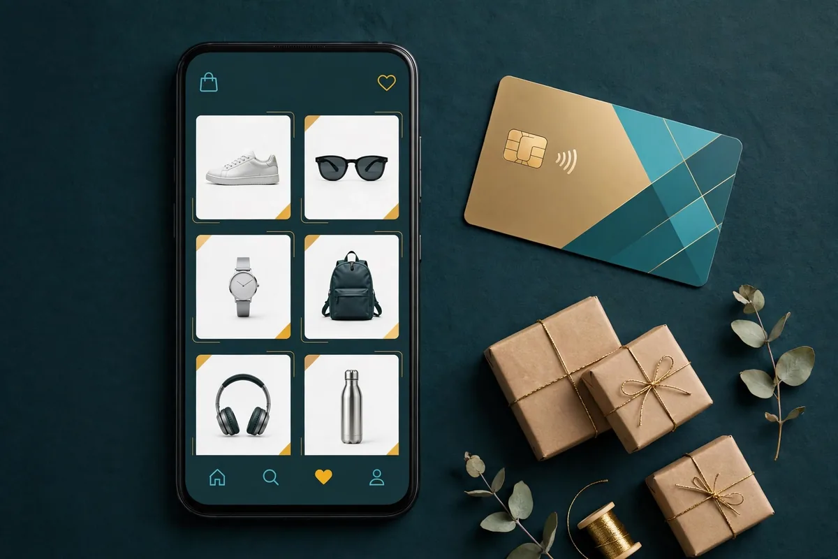 Shopify store design mobile shopping on a smartphone